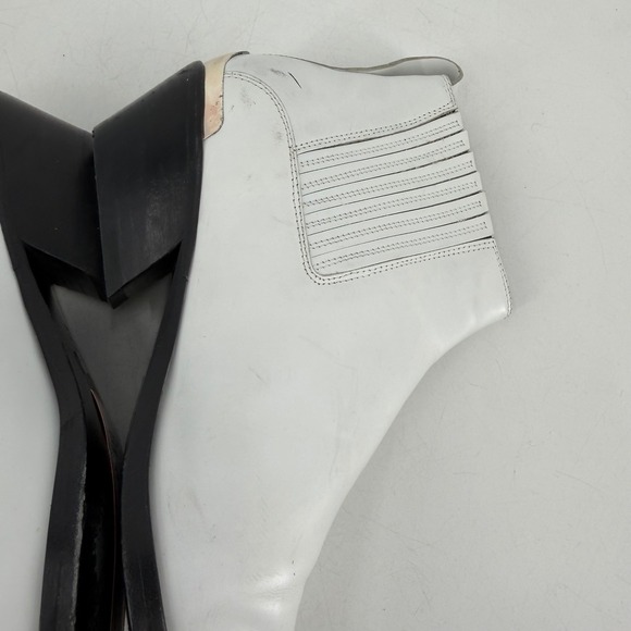 Rag & Bone Westin Boot Women 37.5 White Leather Pointed Toe Western Minimalist - Picture 4 of 13